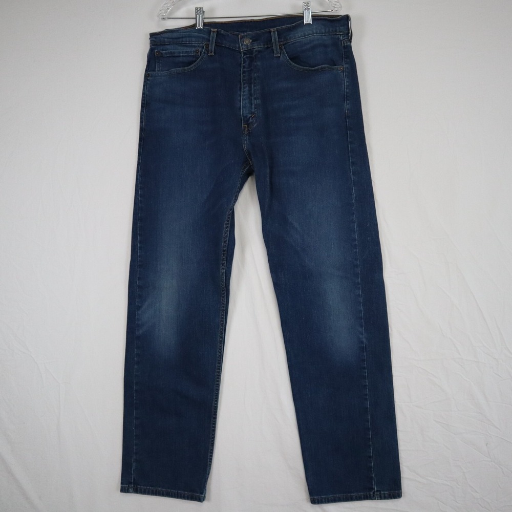 Levi's 505 Jeans‎ Mens 36x32 Regular Fit 5-Pocket Denim Dark Blue
